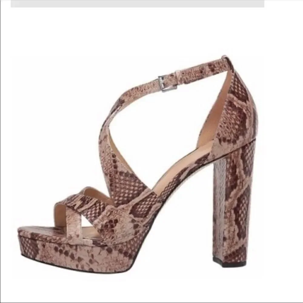 Michael KORS Lorene Leather Platform Sandal